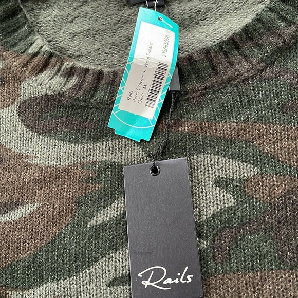 RAILS Perci Jungle Camo Wool Sweater size M NWT - Picture 3 of 5